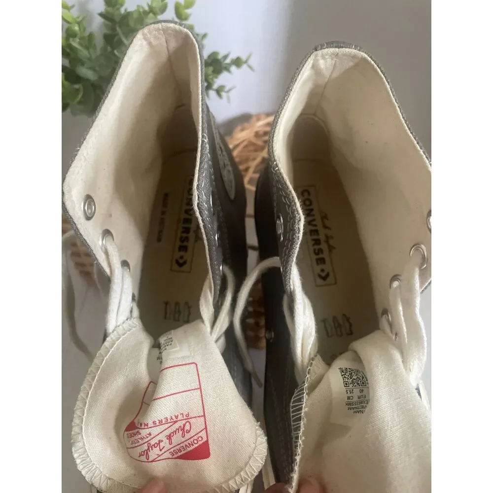Converse Chuck 70 Vintage Canvas Origin Story Grey Sneakers Size Men 7 Women 9